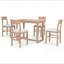 Ensemble de table de salle à manger à hauteur de comptoir 5 pièces Farmhouse avec 1 table rectangulaire et 4 chaises pour petits espaces