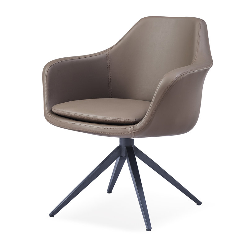 Chaise de réception Albarado, Noir, Taupe