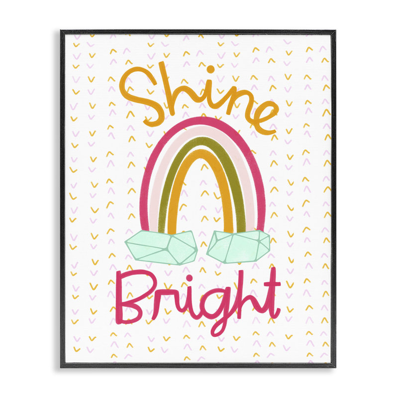 Giclée encadrée arc-en-ciel lumineux Shine, design par Mandy Ford Art + Illustration, H 14 po x l 11 po, Noir