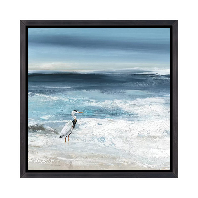 «Tidal Fishing I» par Carol Robinson, reproduction d'art, Toile avec cadre noir patiné, H 18 po x l 18 po x P 1,5 po