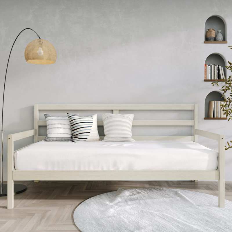 Regeana Kiln-Dried Twin Solid Wood Daybed, Antique White