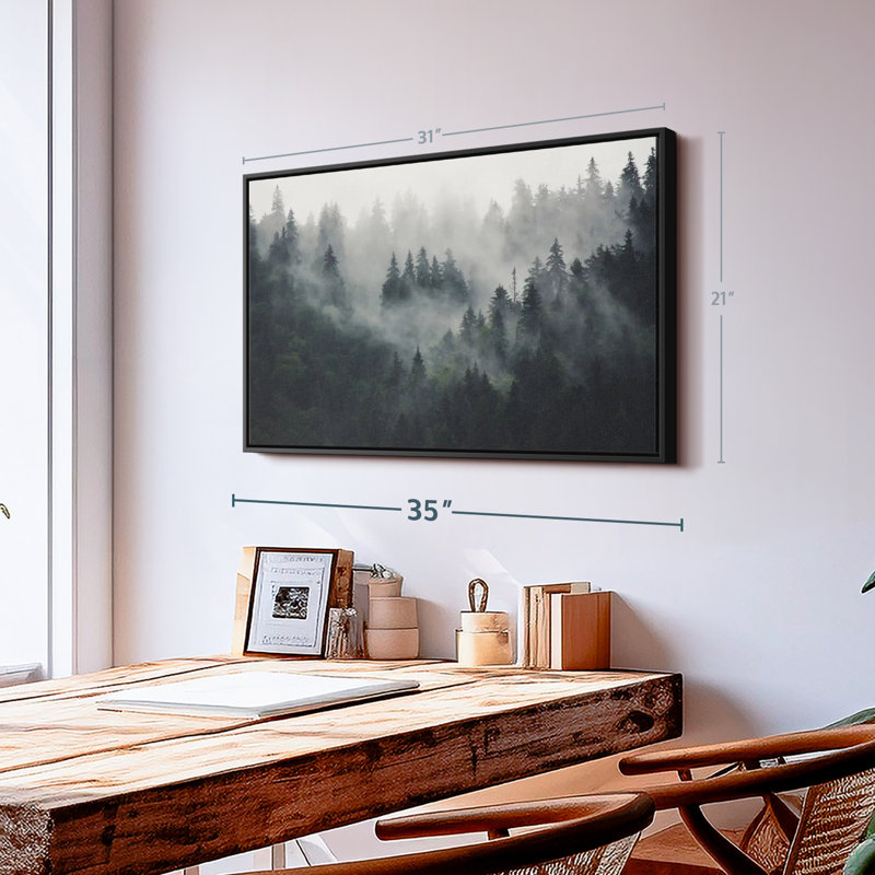 " Misty Forest Mountain ", 31" H x 21" W