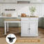 Îlot de cuisine 78,74 po en bois massif avec table de salle à manger extensible et rangement, chariot de cuisine mobile avec roues verrouillables-366597787