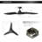 Anesca 3-Blade Propeller Ceiling Fan with Downrod-1125336114