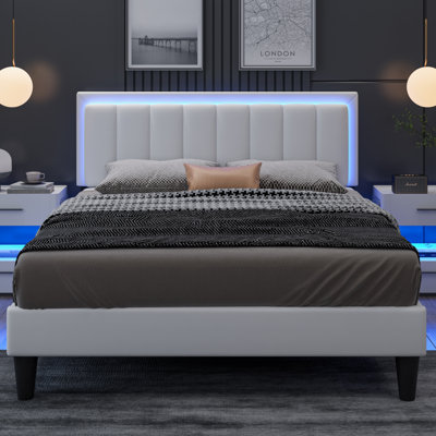 Breella Vegan Leather Platform Bed