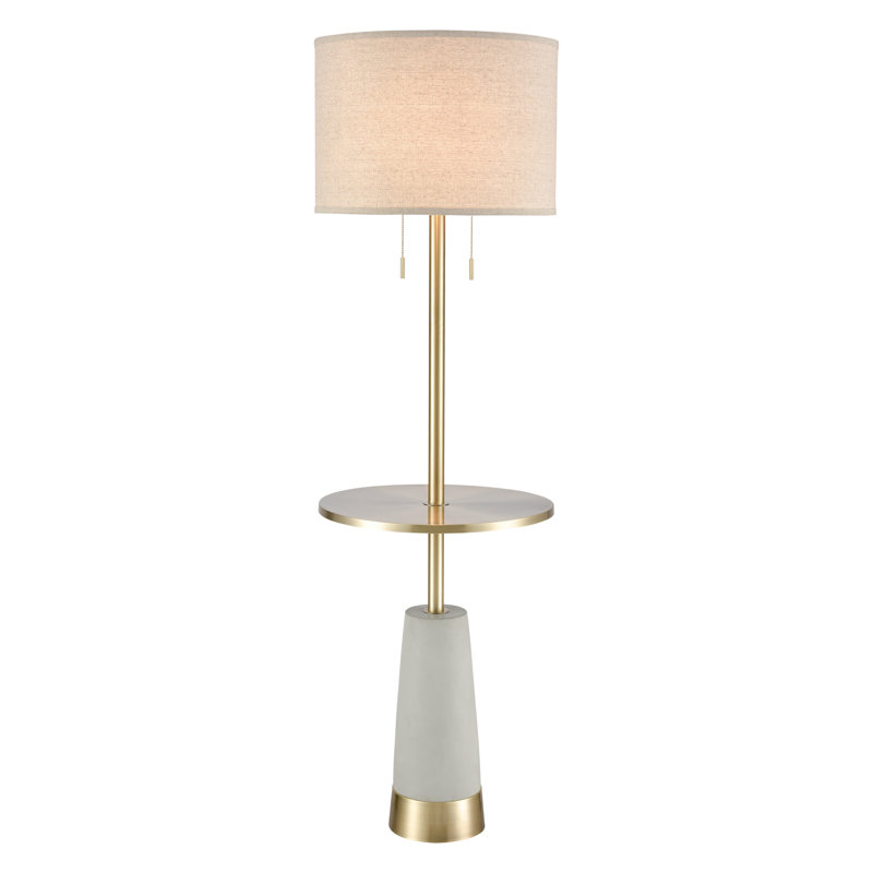 Lampe sur pied à 2 lumières 63 po en dessous de la surface - béton poli