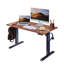 Bureau électrique debout, bureau à hauteur réglable, bureau assis-debout 24 po x 48 po, plateau en acajou / bois naturel-446613814-446613809