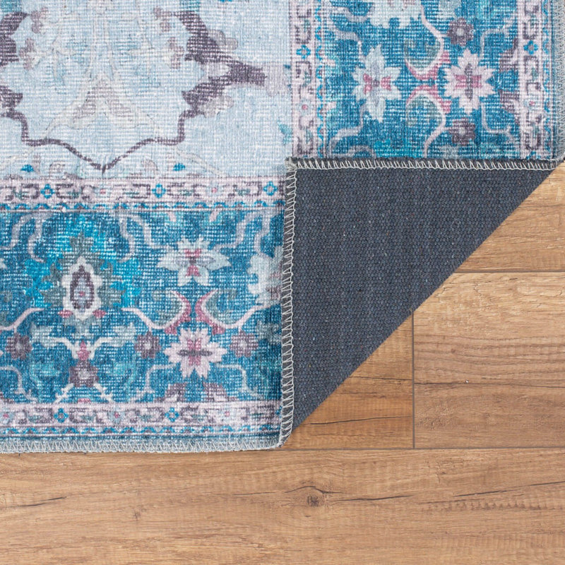 Luxurious Machine Washable Area Rug, 4.9 x 7.5 Feet, 100% Polyester, 1850 g/m², Pile Height: 0.2 inches | Eco-Friendly Recycled Poly Cotton Backing | Perfect for Living Room & Bedroom, Soft and Durable Design