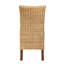 Chaise de salle à manger moderne bohémien en rotin naturel et bois d'acajou