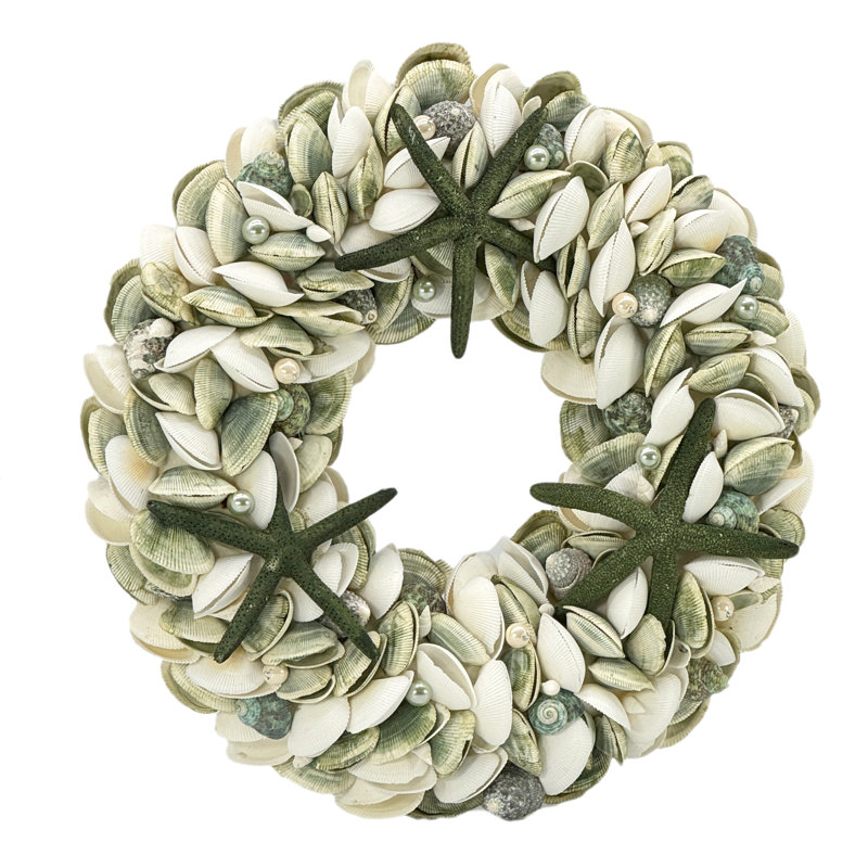 Coastal Seashell Wreath - 17"
