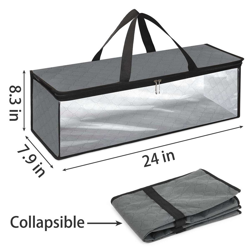 4 Pack Hat Storage Bag for Baseball Cap Organizer Clear Hat Case with Carrying Handles and Zippered, Black