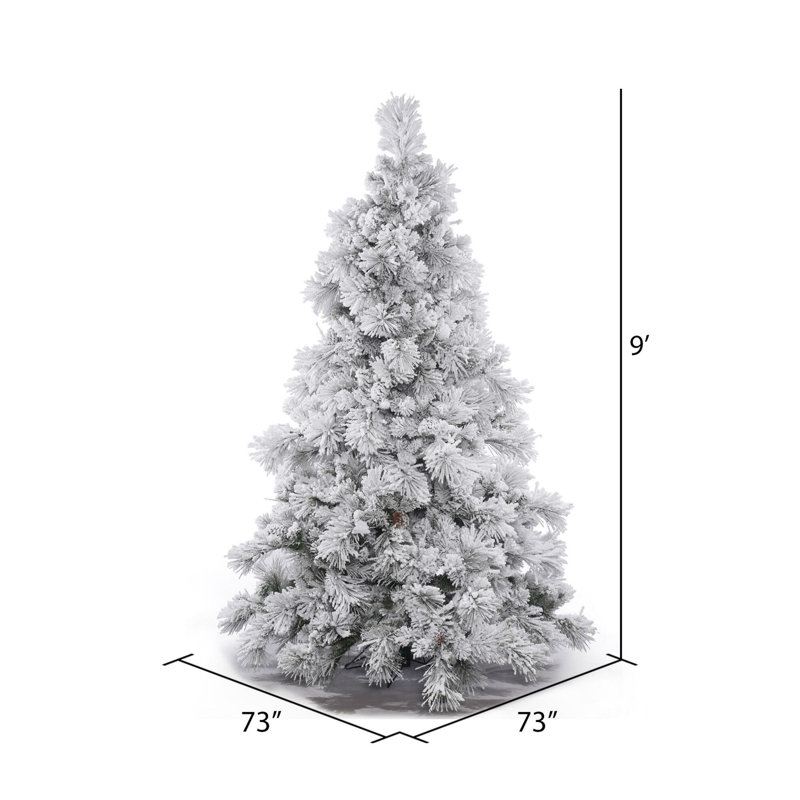 Alberta Flocked Artificial Christmas Tree Unlit, 9'