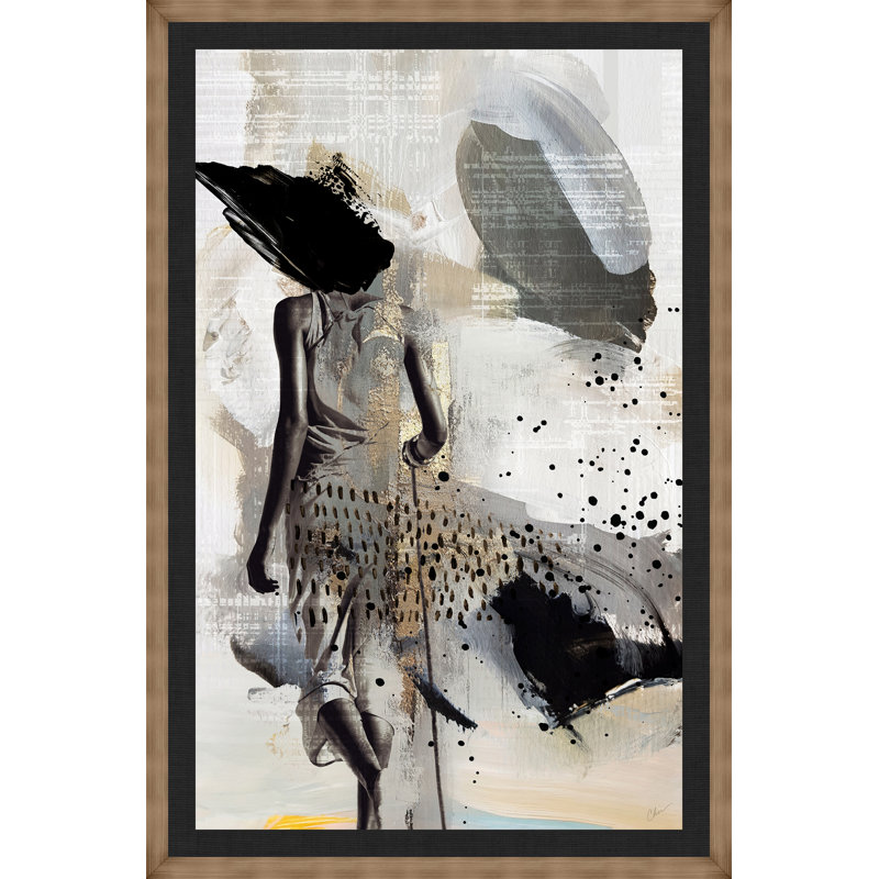 His Journey, 60" H x 40" W, Paper in Black Glass Frame, Black