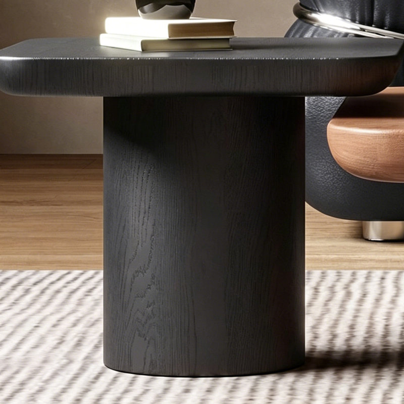 Medieval-style wooden square coffee table