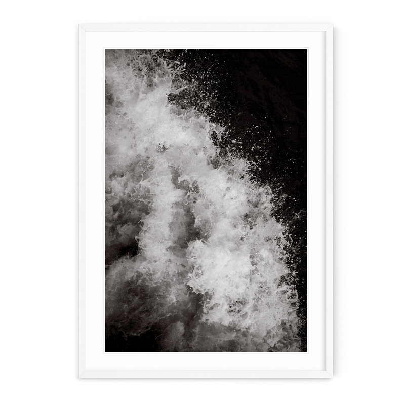 Sea Spray, Starboard - Picture Frame Photograph on Paper , 47" H x 33" W, White Framed