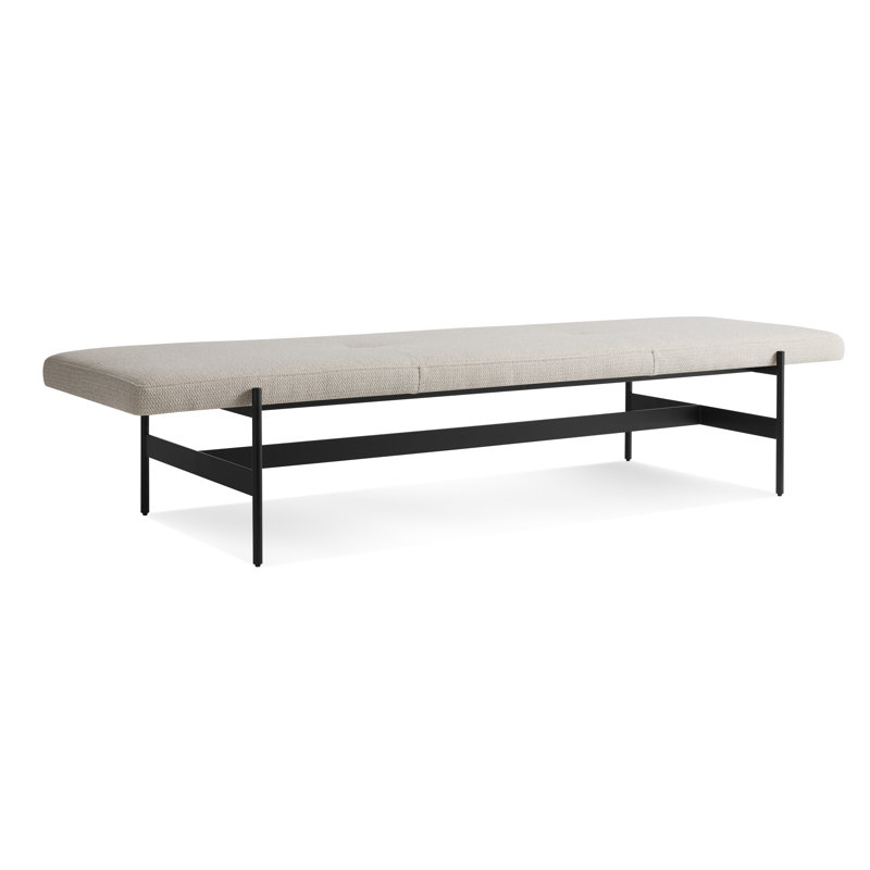 Daybench Polyester Blend Upholstered Bench, Maharam Mantle in Future / Oblivion, 14" H x 75" W x 24" D
