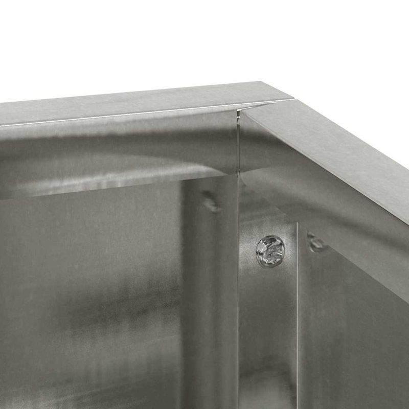 Garden Planter Metal Outdoor Terrace Accessories Pots Modern Holder Box, 50cmH x 60cmW x 60cmD