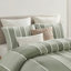 Literie 3 pièces en coton rayé pour lit King/King, avec housse de couette 100 % rayée.