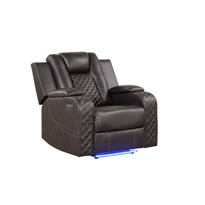 Fauteuil inclinable en similicuir 38 po Senol