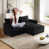 Black Corduroy(2 Seat+1 Ottoman) est en rupture de stock