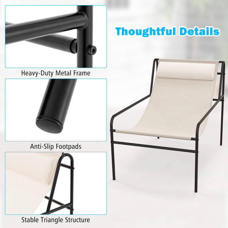 Brentnie 62cm Long Single Sun Lounger