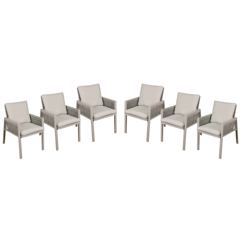 Leniece Patio Dining Armchair with Cushion