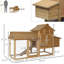 Poulet compact en bois 59 po - 2 portes, nichoir, plateau amovible pour coureurs Scaly Cr Run: construction, confort