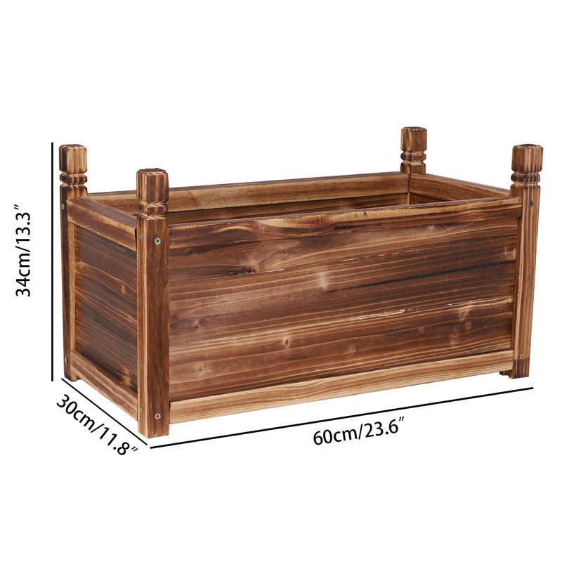 Gautreaux Elevated Planter, 11.8" H x 23.6" W x 13" D