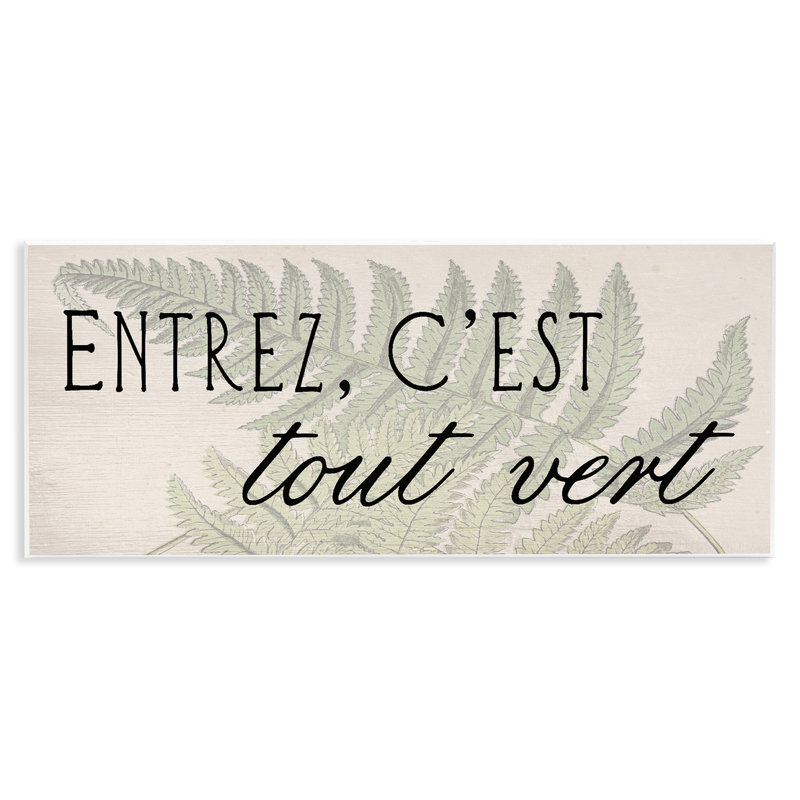 Plaque murale French It's All Green, design par Lil 'Rue