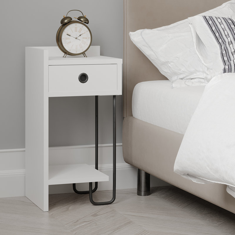 Aften 1 - Drawer Nightstand, White, Right