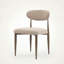 Chaise de salle à manger rembourrée moderne avec dossier incurvé et pieds en métal (ensemble de 2)-1673011266-1673011268-1673011271