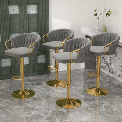 Christal Cerelly Height Adjustable Swivel Bar Stool