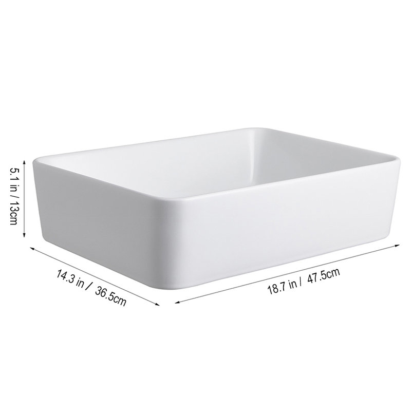 Belfry Bathroom 475mm L x 365mm W Chrome Ceramic Rectangular Sink
