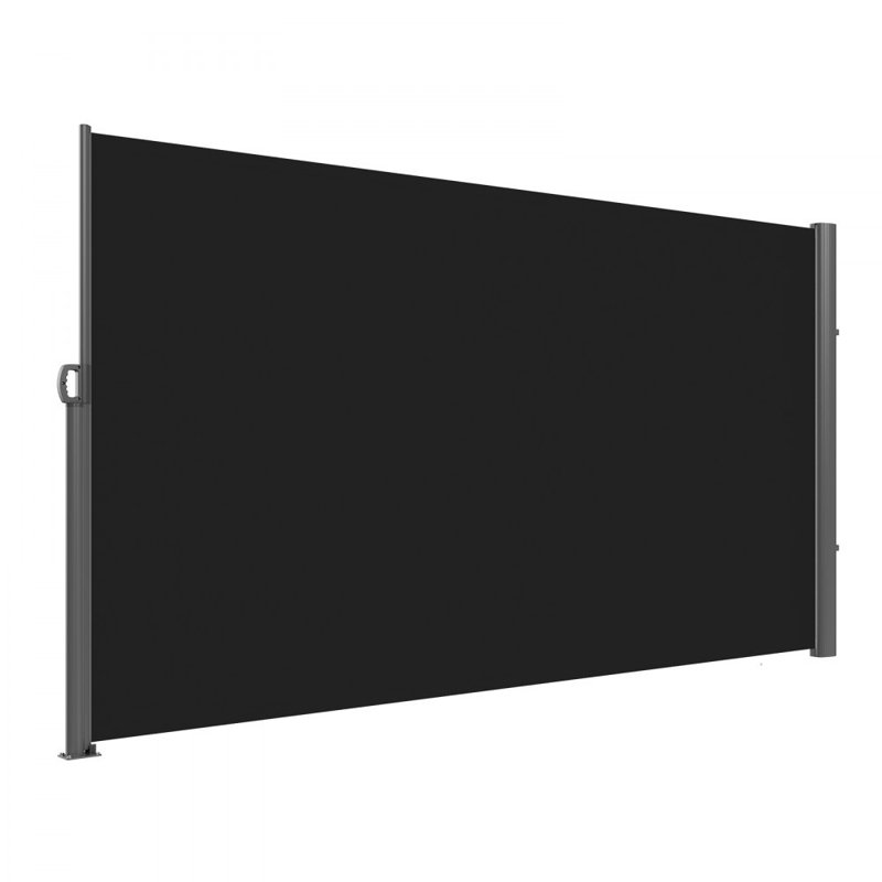 Auvent rétractable latéral, écran d'intimité extérieur 71 po x 138 po, polyester 180 g, H 9,8 po x l 5,9 po x P 0,1 po