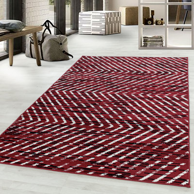 Leavy Abstract Flatweave Area Rug