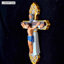 Décoration murale en résine pour croix avec dieu, statue de crucifixion religieuse