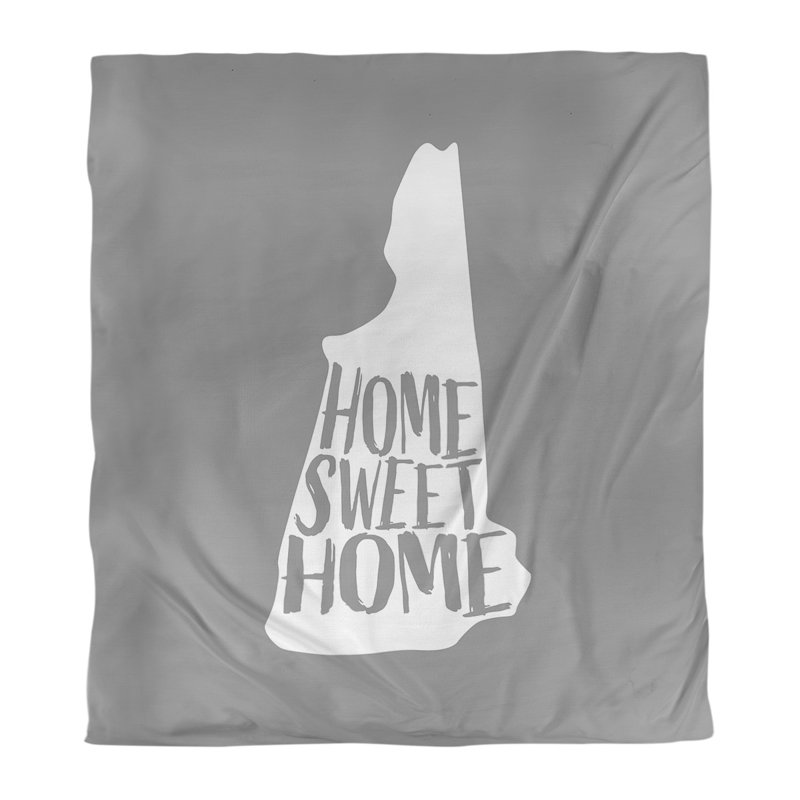 Housse de couette home new hampshire, Microfibre, Housse de couette pour grand lit, Gris
