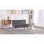 Canapé 46 po, canapé 2 places avec pieds en bois 46 po, blanc crème