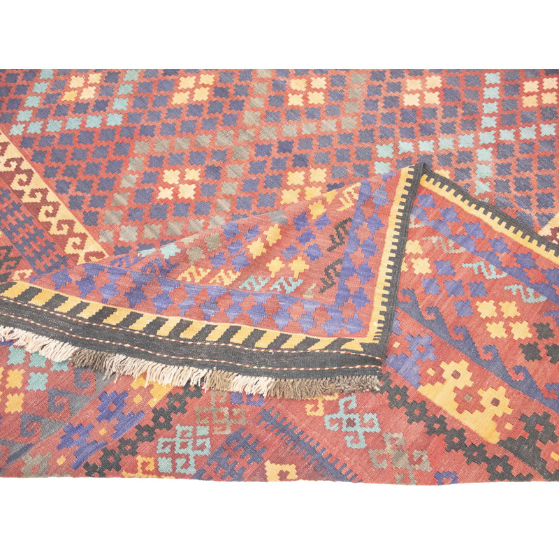 Tapis tribal multicolore fait à la main 10 x 16
