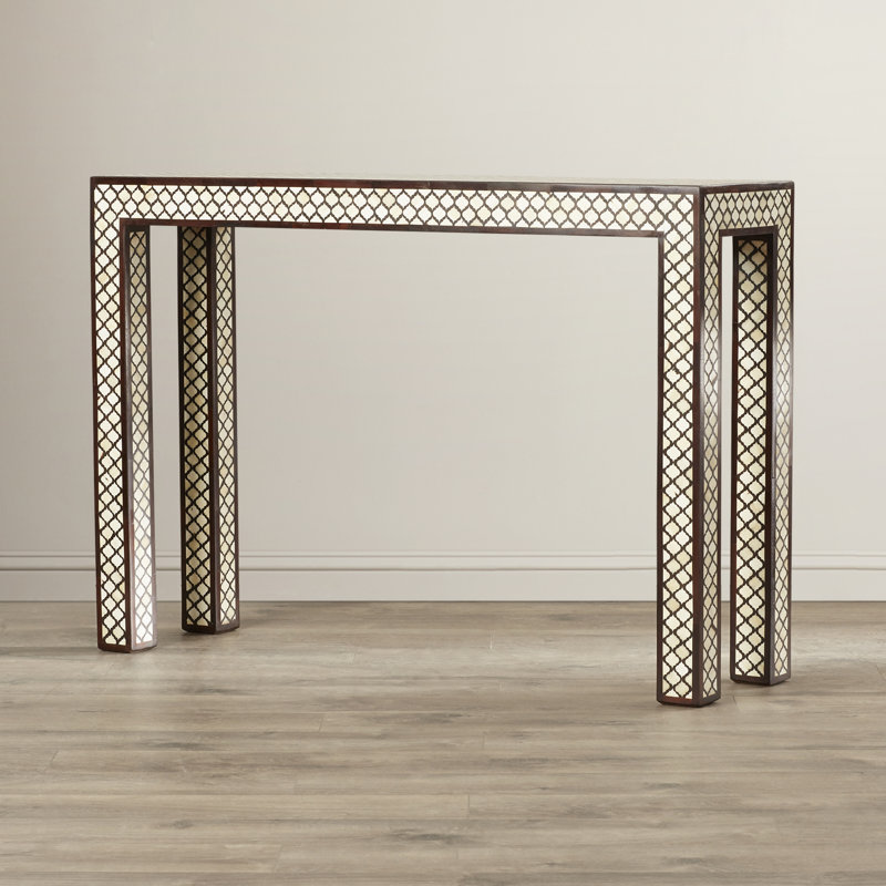 Basan Wood & Bone Inlay Console Table