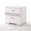 Élégante table de bout de chambre blanche avec style - Rehaussez l'ambiance de votre table de chevet ultrabrillante