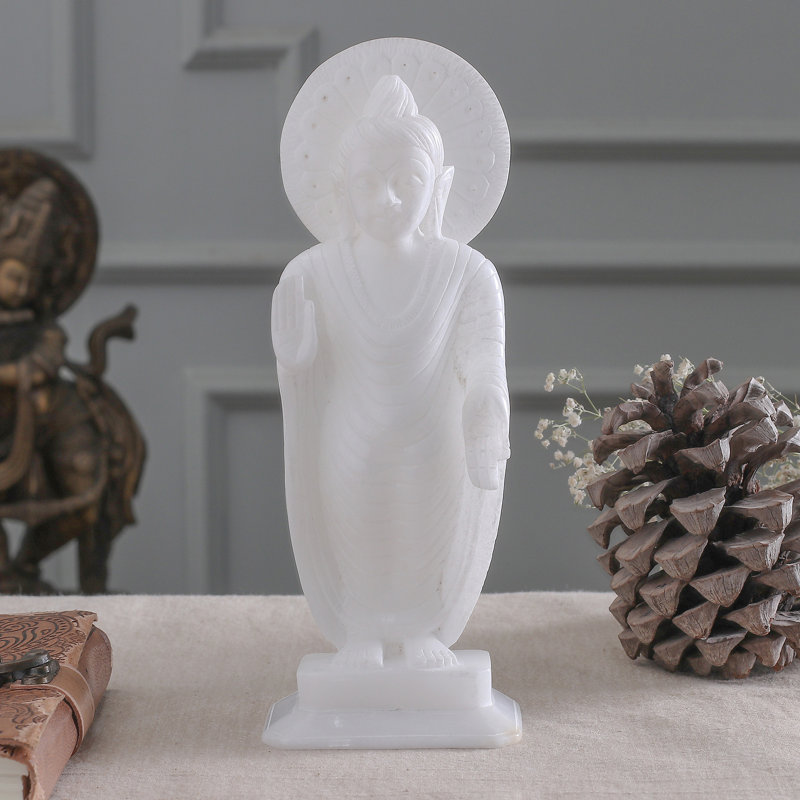 Novica Buddhas Blessing Of Peace Marble Sculpture