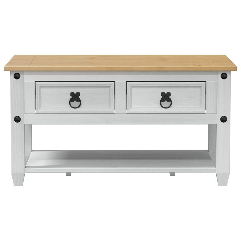 Solid Wood Coffee Table with Storage, 45cm. H x 85cm. L x 50cm. W