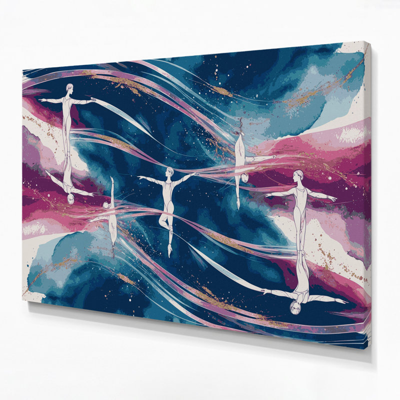 Art mural sur toile bleu, H 11 po x l 14 po