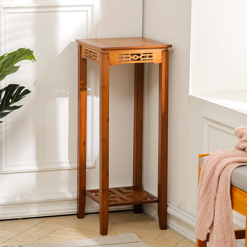 Mericle Solid Wood Plant Stand 2 Tier