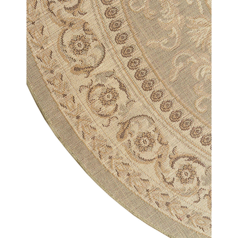 Tapis vert clair Aracelia, Rond 6 pi 1 po x 6 pi 1 po