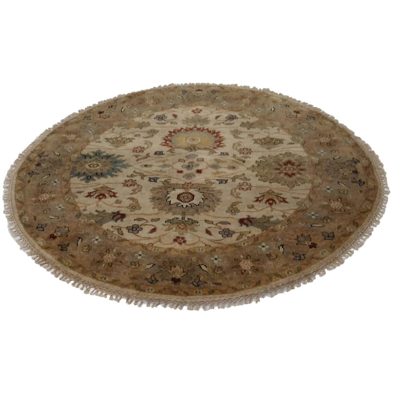 Katline Oriental Area Rug in Beige