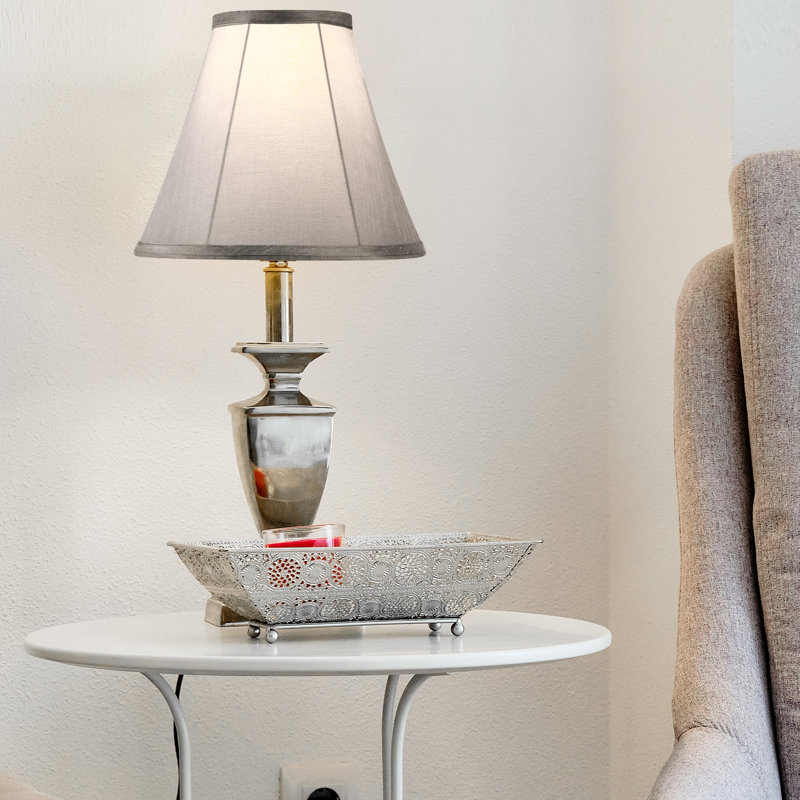 10.6''H x 13''W White Bell Lamp Shades for Table Lamp(Set Of 2), Grey