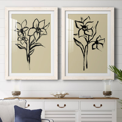 Inkwash Floral I - 2 Piece Single Picture Frame Painting