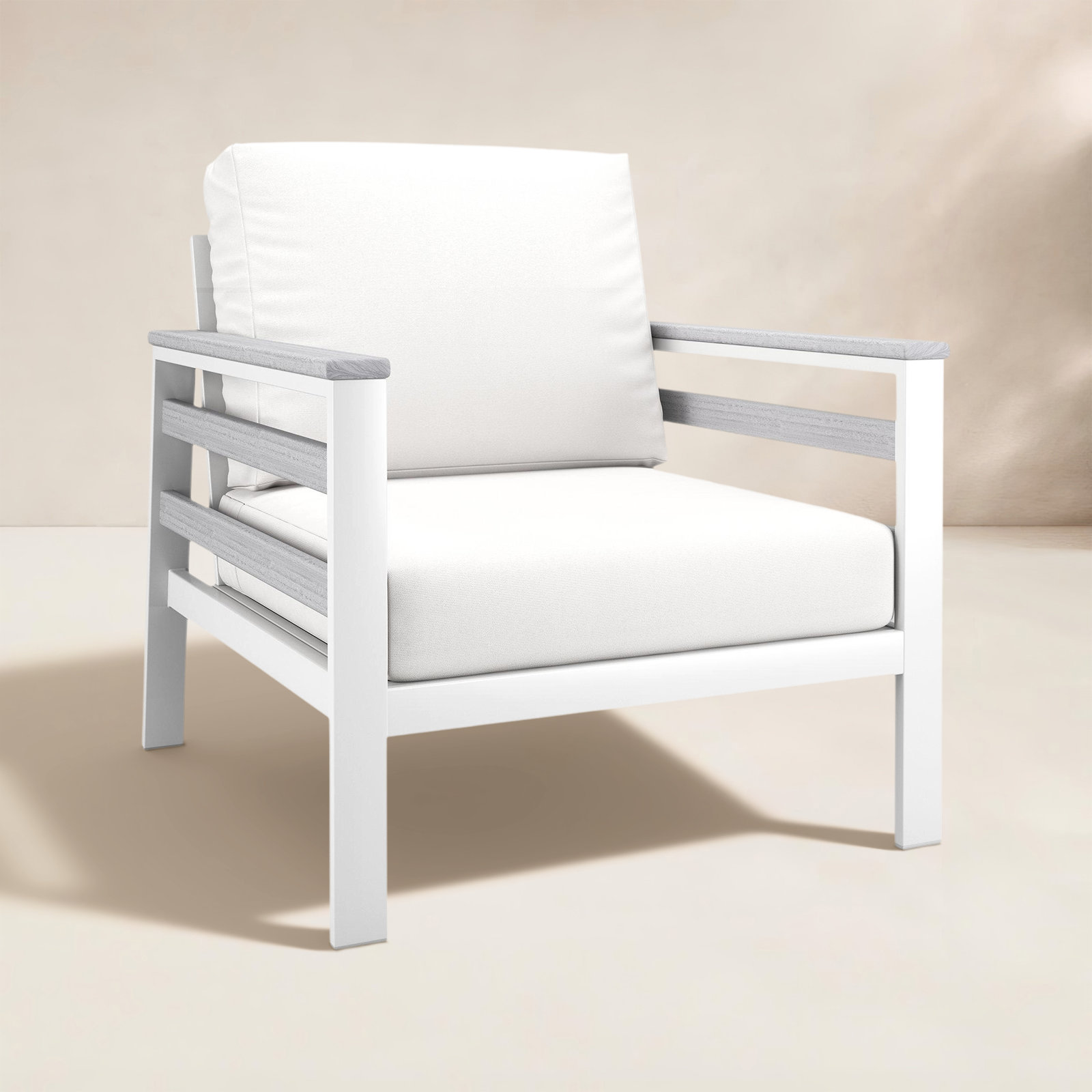Townsend Sunbrella® Patio Lounge Chair, Canvas White